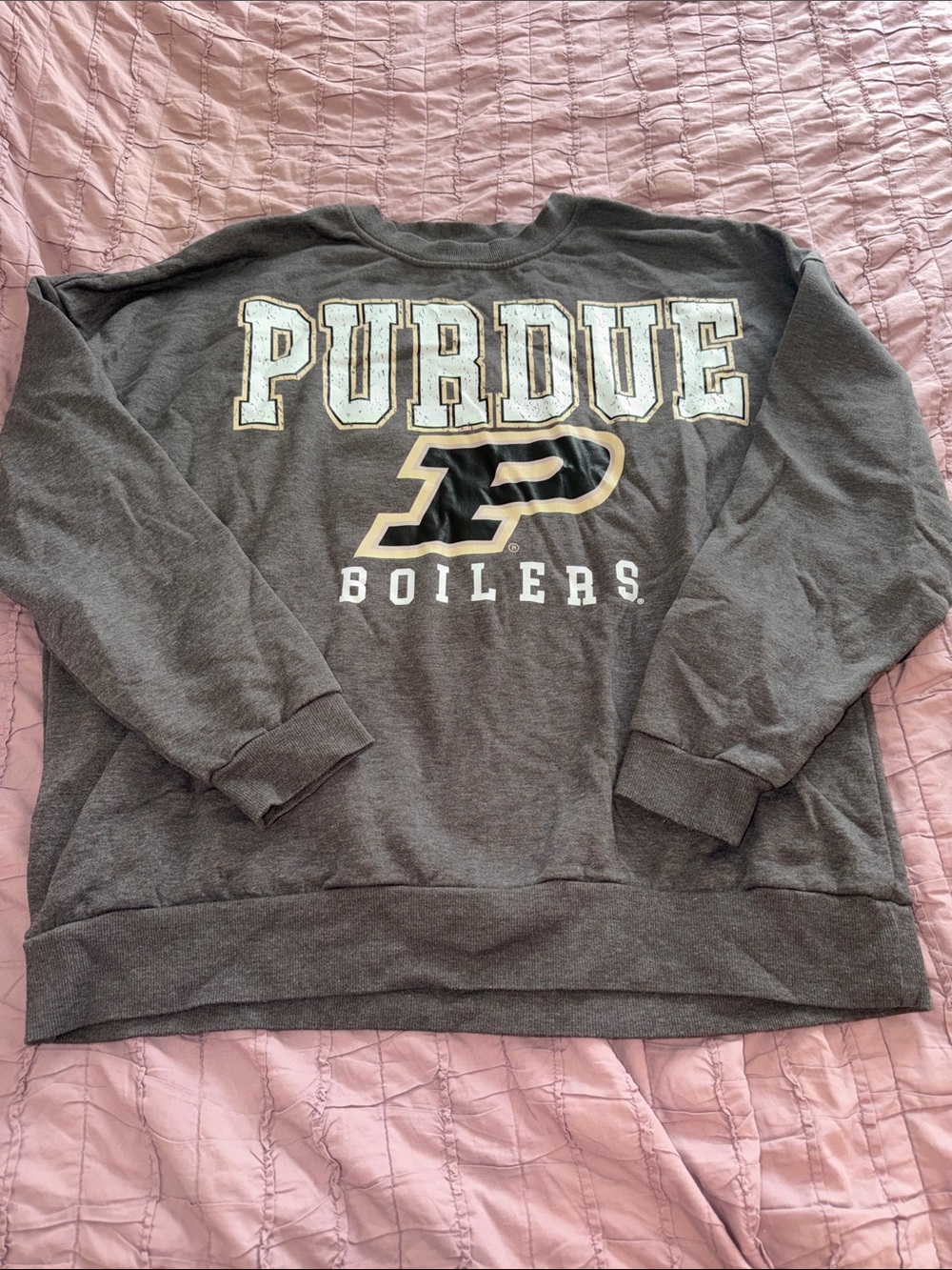 Purdue Boilers Gray Logo Crewneck Sweatshirt